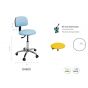 Sgabello con base cromata Ecopostural S4609