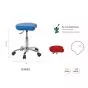 Sgabello con base cromata Ecopostural S4640