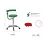 Sgabello con base cromata Ecopostural S5643