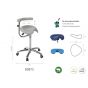 Sgabello Derby con base cromata e schienale Ecopostural S5673
