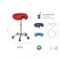 Sgabello Derby con base cromata Ecopostural S4670