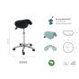 Sgabello PONY con base cromata Ecopostural S3630