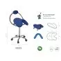 Sgabello PONY con base cromata Ecopostural S5662