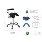 Sgabello PONY con base cromata Ecopostural S5663