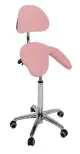 Sgabello PONY con base cromata e schienale Ecopostural S3661