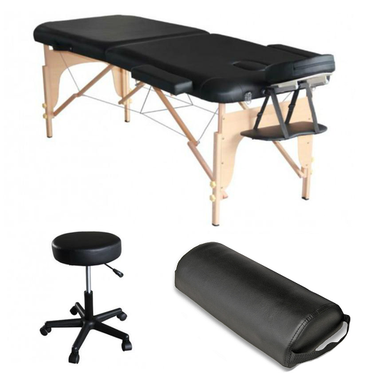 Pack Lettino da massaggio in legno Mediprem nero