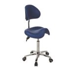 Sgabello medico Ecopostural S2671 Derby, base in alluminio - Con schienale
