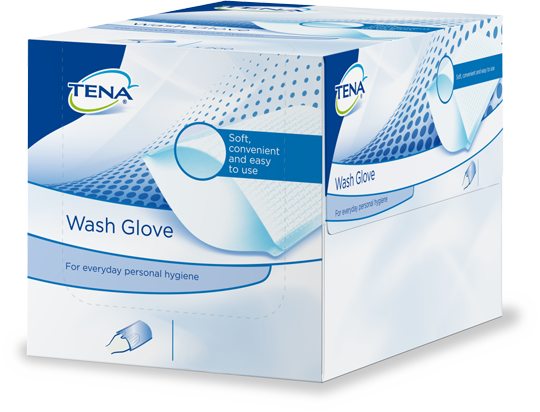 Guanti non-plastificati Tena Wash Glove - Scatola da 200 unità