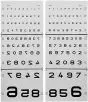 Scala optometrica con numeri