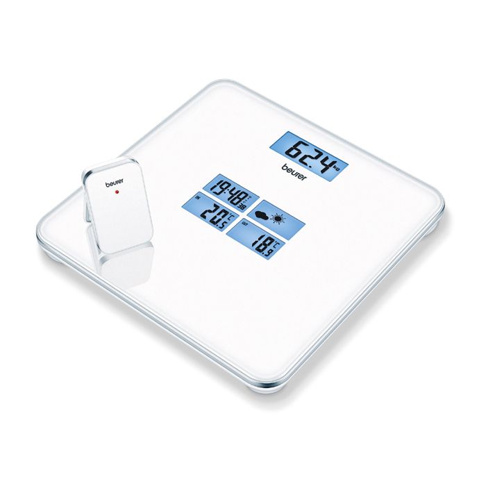 Stadiometro Pesapersone Digitale Con Misura Altezza, Portata 3-180 Kg, 10-220 Cm, Precisione 0,05 Kg E 0,1 Cm, Voce LED, Per Cliniche E Palestre