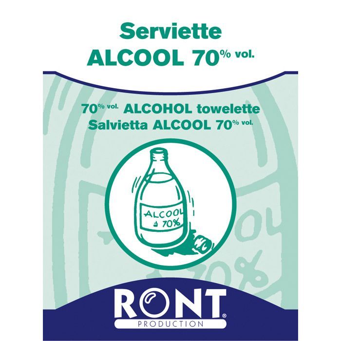 10 Salviettine Singole Adhere 1610 Imbevute Di Alcol Isopropilico - Pulizia Adesivi