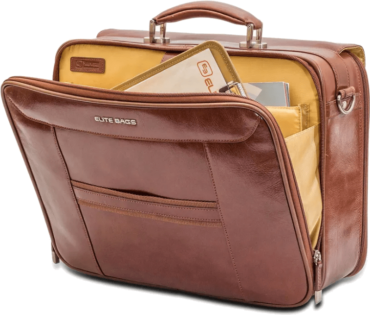 Valigetta Uomo In Pelle Vacchetta - 43cm Con Cerniere YKK, Per Viaggi Lavoro