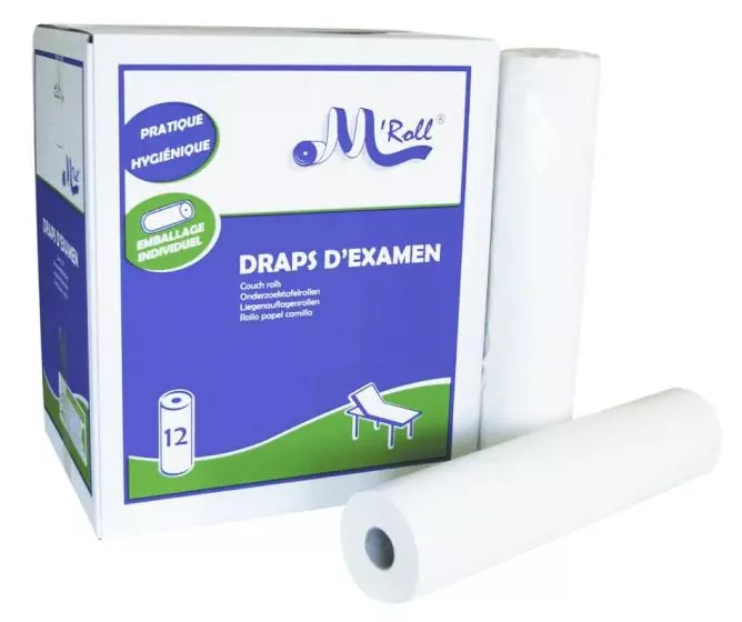 M'Roll fogli d'esame in ovatta liscia Lunghi pretagliati (12 rotoli)