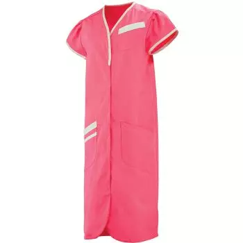 Camicia medica donna maniche corte 8PMC00PC Bianco / Rosa Fucsia 