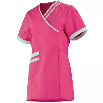 Casacca medica da donna LILEE 8TCC00PC Rosa fushia/Bianco