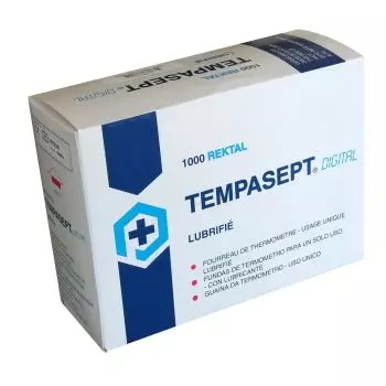 Copra-termometro elettronico Tempasept, lubrificato, scatola di 1000 pezzi - Holtex