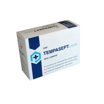 Copra-termometro elettronico Tempasept, non-lubrificati, scatola di 1000 pezzi - Holtex