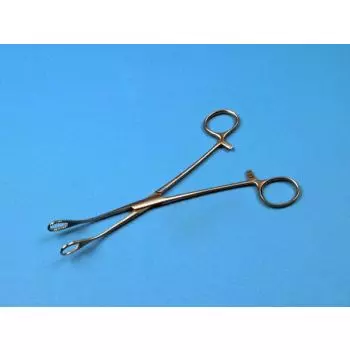 Pinza per medicazione, curva, 18 cm - Holtex