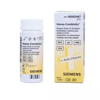 50 strisce reattive Siemens Hema-Combistix (glucosio, PH, proteine)