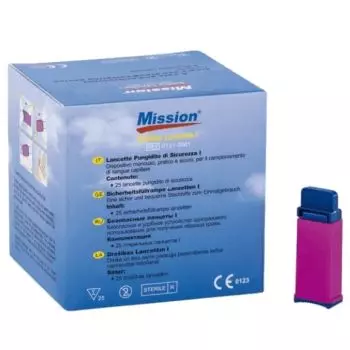 Lancette di sicurezza Mission 28G (confezione da 100)