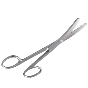 Forbici curve in acciaio inox per schiuma - 16 cm