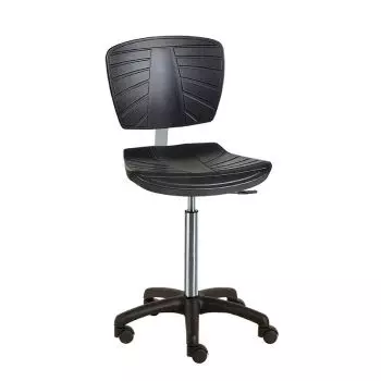 Sedia medica ergonomica Carina in nero con base in ABS