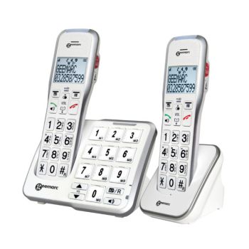 Telefono amplificato digitale cordless con memorie photo versione DUO Geemarc AMPLIDECT595-2 PHOTO