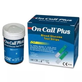 Strisce reattive per il glucometro On Call Plus II (confezione da 50)