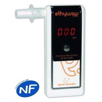 Etilometro elettronico Ethyway V2 0,49 mg/l Certificato NF