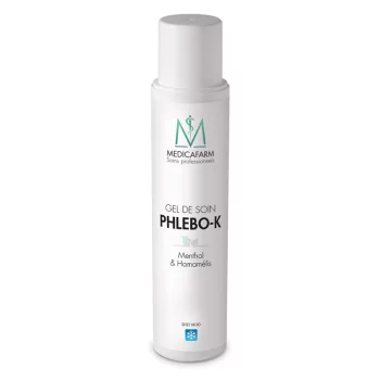 Gel curativo PHLEBO-K Mentolo & Amamelide effetto freddo Medicafarm flacone Airless 250 ml