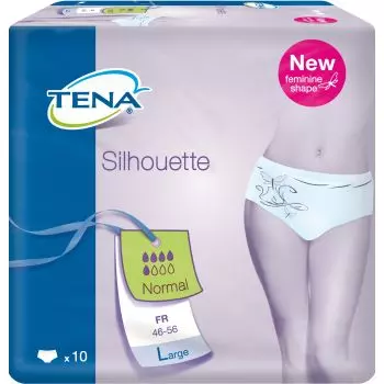 Mutandina assorbente Tena Silhouette Protective Underwear Discreet Normal Large Pack di 10