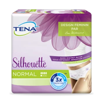 Mutandina assorbente Tena Silhouette Protective Underwear Discreet Normal Medium Pack di 12