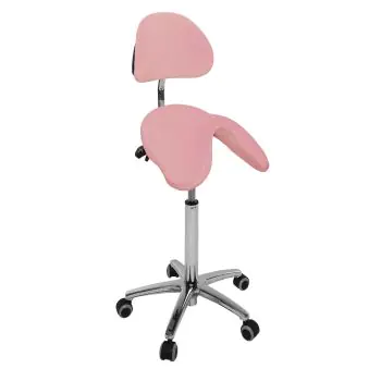 Sgabello PONY con base cromata e schienale Ecopostural S3661