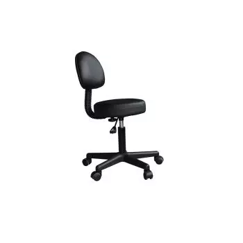 Sgabello classico girevole con schienale Mediprem