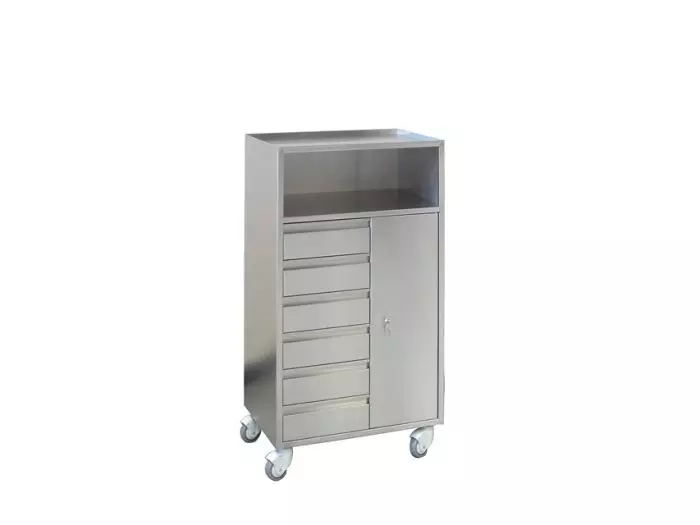 Carrello per anestesia in acciaio inossidabile