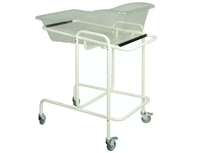 Culla pediatrica con carrello