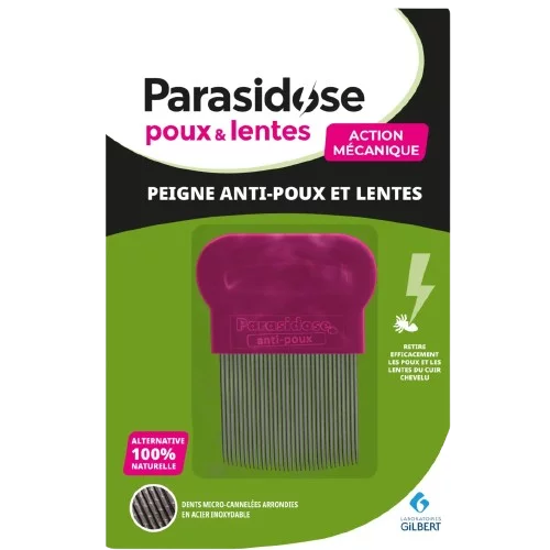 Pettine antipidocchi con denti scanalati Parasidose