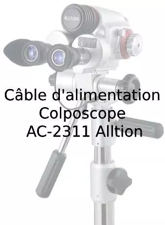 Cavo di alimentazione del colposcopio AC-2311 Alltion