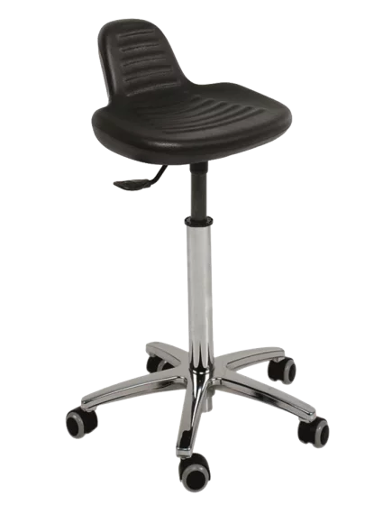 Sgabello medico Ecopostural S5608 con base in alluminio e sedile alto