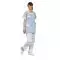 Tunique médicale femme Tilly bleu parement blanc Mulliez