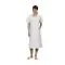 Camicetta medica donna Blepi bianca risvolto rigato verde Mulliez