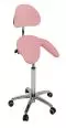 Sgabello PONY con base cromata e schienale Ecopostural S3661