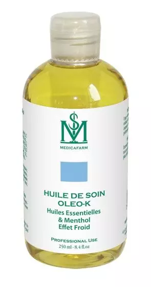 Olio curativo OLEO-K Oli essenziali & Mentolo Effetto freddo Medicafarm flacone 250 ml
