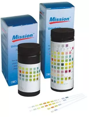 50 Strisce reattive per analisi delle urine Mission 4 parametri GLU/PRO/SNG/pH