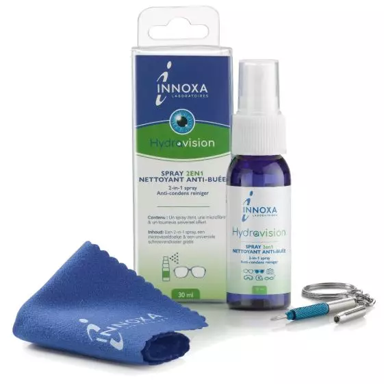 Spray detergente e antiappannante per occhiali Innoxa Hydravision + cacciavite (30 ml)