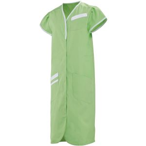 Camicia medica donna maniche corte 8PMC00PC Bianco / Verde mela