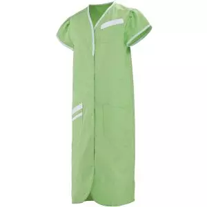 Camicia medica donna maniche corte 8PMC00PC Bianco / Verde mela