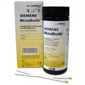25 Strisce reattive Siemens Microalbustix dose microalbuminuria