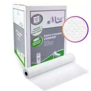 Fogli per esami, ovatta goffrata incollata (9 rotoli)