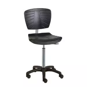 Sedia medica ergonomica Carina in nero con base in ABS